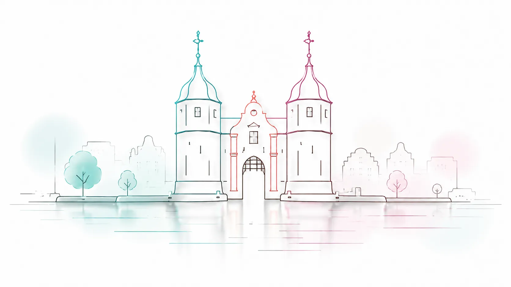 Lokale Breda-visual met het Spanjaardsgat en een brede waterside compositie