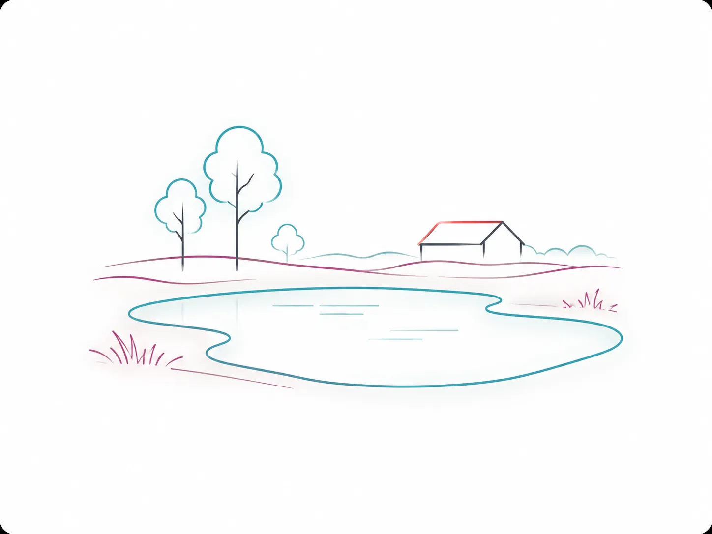 Lokale Diessen-visual met heide, water en een rustige landelijke rand