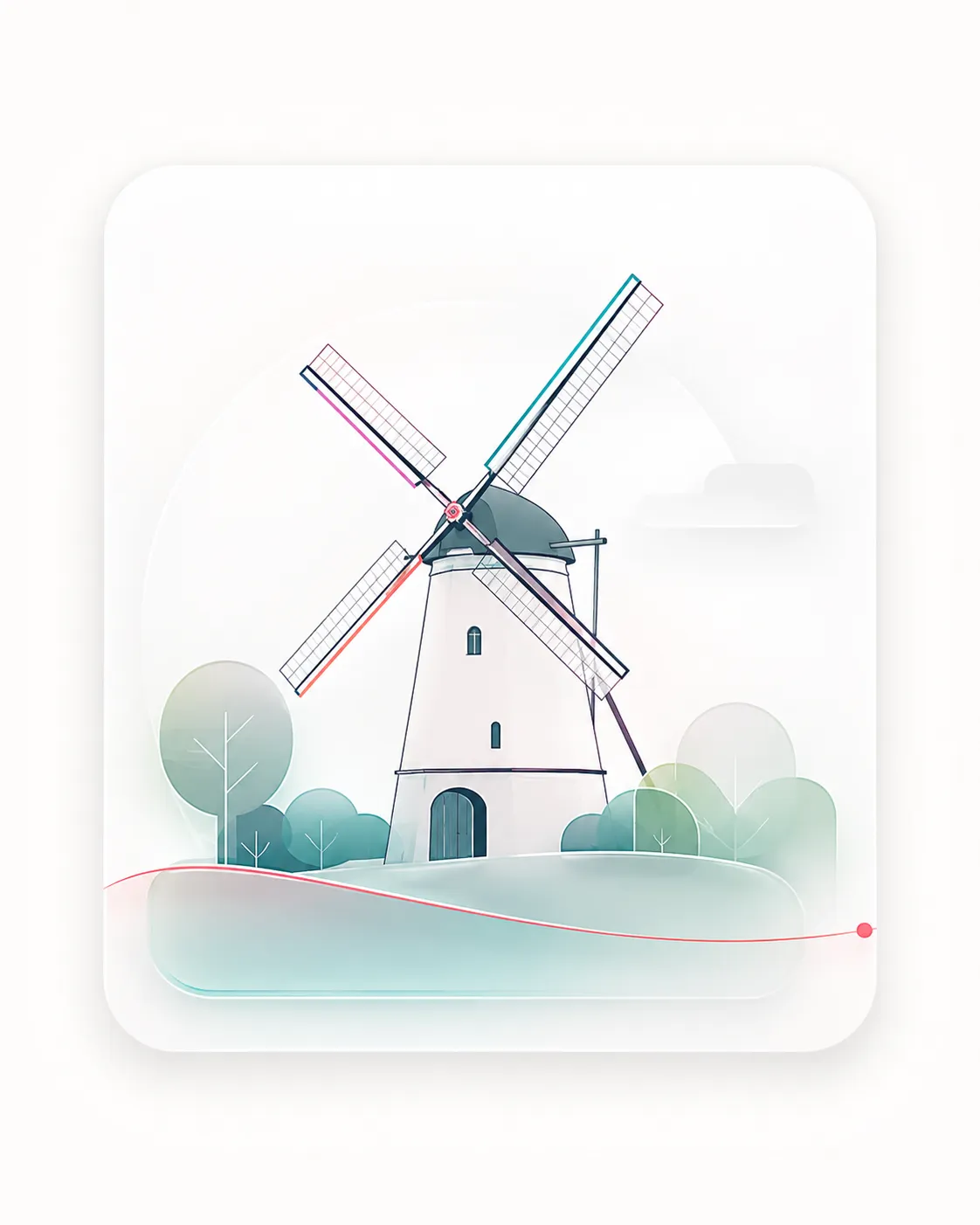 Lokale Goirle-visual met een windmolen op een groene rand