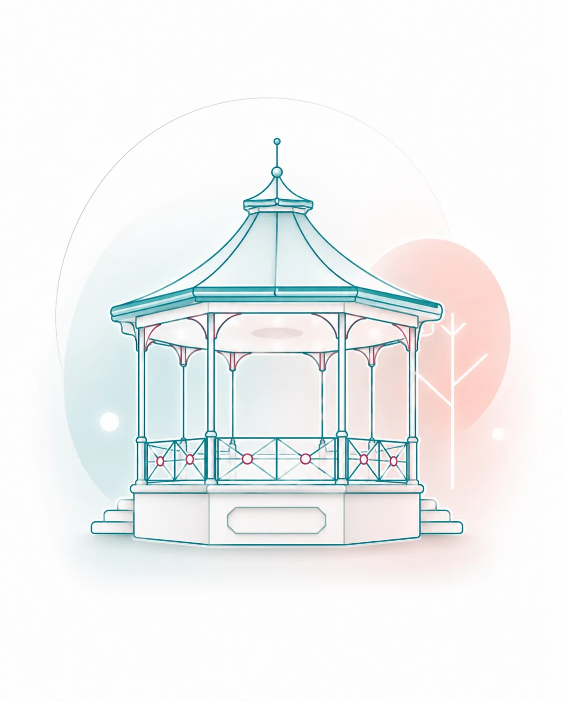 Lokale Hilvarenbeek-visual met een kiosk op het Vrijthof