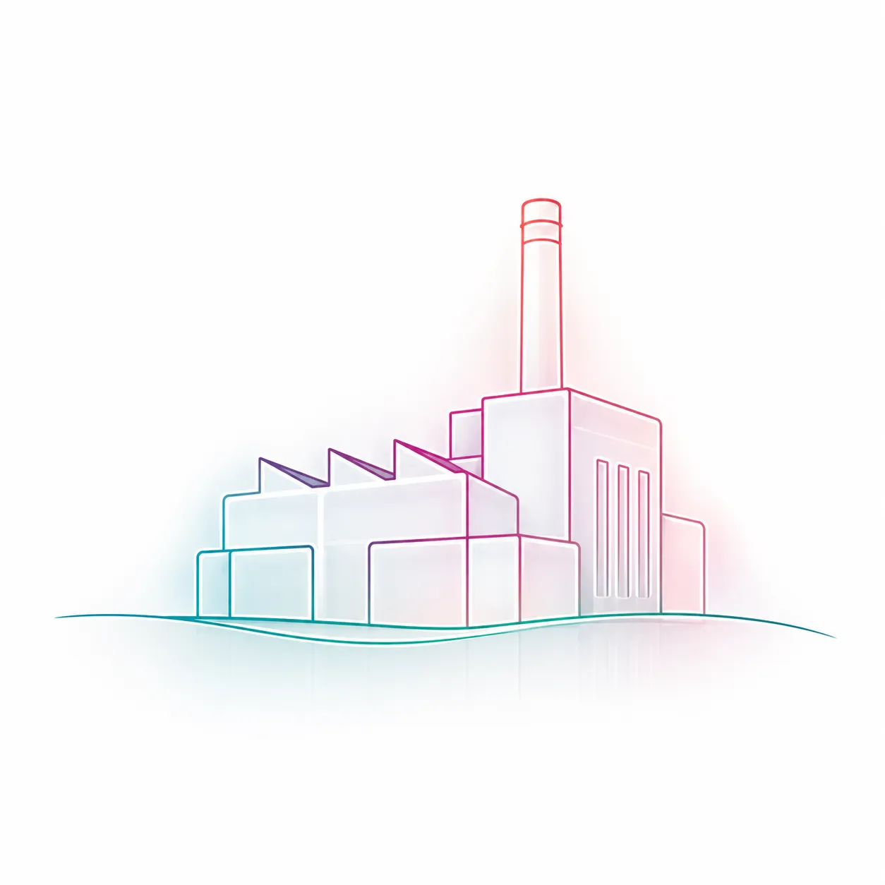 Lokale Oud Gastel-visual met de St. Antoine-fabriek en een zachte polderlijn