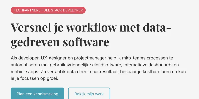Persoonlijke portfolio – Pim Musch – Website